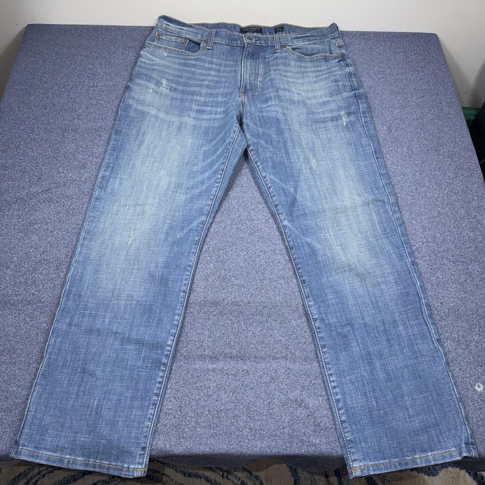 Lucky Brand Jeans Mens 36x30 Blue 363 Vintage Straight Stretch Denim Distressed